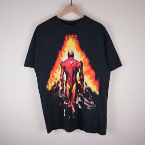 Iron Man Marvel Mad Engine Shirt 2000s Adult Large 21x29